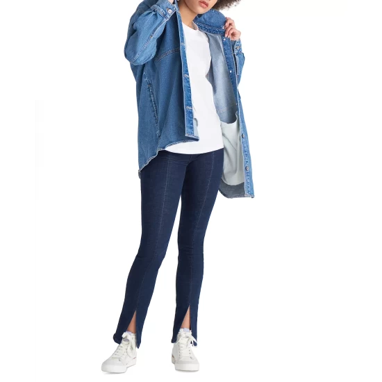 Outlet ๐ฅฐ Black Tape Petite High-Rise Front-Slit Skinny ๐ Jeans Dark Indigo ๐ 6 Outlet ๐ฅฐ Black Tape Petite High-Rise Front-Slit Skinny ๐ Jeans Dark Indigo ๐ - Image 4