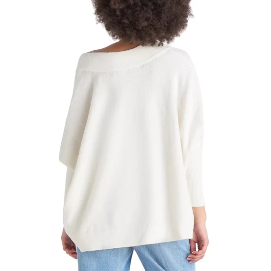 Deals ❤️ Black Tape 👩 Women's Dolman-Sleeve V-Neck Sweater Coral 😍 5 Deals ❤️ Black Tape 👩 Women's Dolman-Sleeve V-Neck Sweater Coral 😍 - Image 3