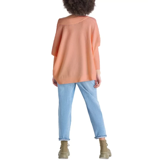 Deals ❤️ Black Tape 👩 Women's Dolman-Sleeve V-Neck Sweater Coral 😍 6 Deals ❤️ Black Tape 👩 Women's Dolman-Sleeve V-Neck Sweater Coral 😍 - Image 4