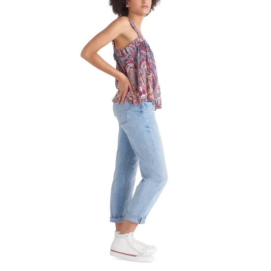 Flash Sale 😀 Black Tape 👩 Women's Printed Ruffled-Strap Camisole Top Crown Flower ✔️ 6 Flash Sale 😀 Black Tape 👩 Women's Printed Ruffled-Strap Camisole Top Crown Flower ✔️ - Image 4