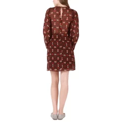 Top 10 🤩 Black Tape 👩 Women's Smocked Ruffled-Hem 👗 Dress Diamon Print 🔔