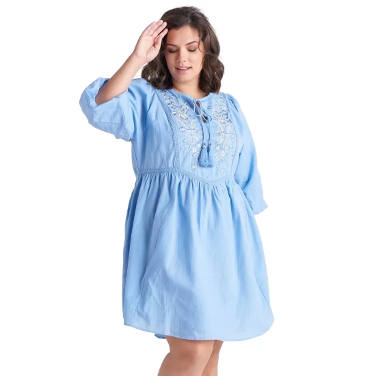 Cheap โจ Black Tape Trendy Plus Size Embroidered Cotton Peasant ๐ Dress Cream ๐ฏ 7 Cheap โจ Black Tape Trendy Plus Size Embroidered Cotton Peasant ๐ Dress Cream ๐ฏ - Image 5