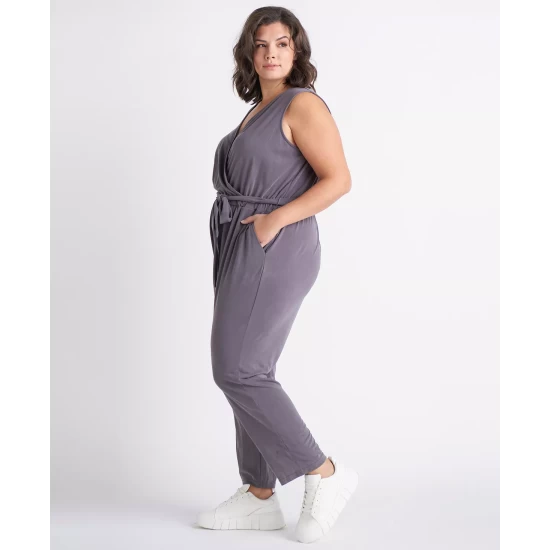 Promo ๐ Black Tape Trendy Plus Size Belted Sleeveless Jumpsuit Slate Grey โ๏ธ 6 Promo ๐ Black Tape Trendy Plus Size Belted Sleeveless Jumpsuit Slate Grey โ๏ธ - Image 4