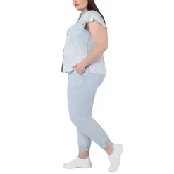 Promo 🔔 Black Tape Trendy Plus Size High-Rise Faux-Leather Joggers ✔️ -Black Tape Shop unnamed file 285