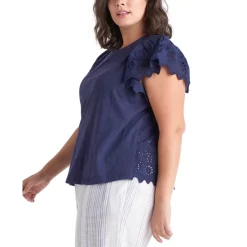 Flash Sale 😀 Black Tape 👩 Women's Printed Ruffled-Strap Camisole Top Crown Flower ✔️