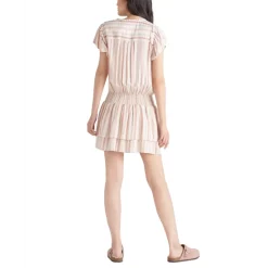 Deals 😍 Black Tape 👩 Women's Striped Smocked-Waist Mini 👗 Dress Chai 😉 -Black Tape Shop unnamed file 361