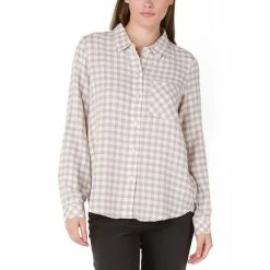 Top 10 ⌛ Black Tape Petite Plaid Button-Front 👚 Shirt Checkered Ranch 🔥