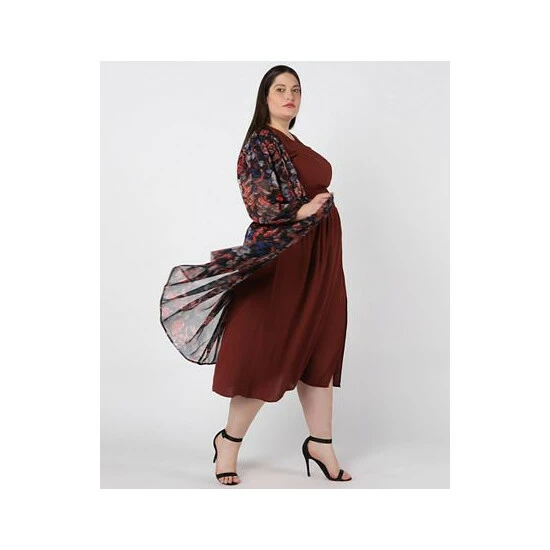 Brand new ⭐ Black Tape Trendy Plus Size Printed Tiered Duster Bindi ✔️ 4 Brand new ⭐ Black Tape Trendy Plus Size Printed Tiered Duster Bindi ✔️ - Image 2