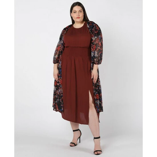 Brand new ⭐ Black Tape Trendy Plus Size Printed Tiered Duster Bindi ✔️ 6 Brand new ⭐ Black Tape Trendy Plus Size Printed Tiered Duster Bindi ✔️ - Image 4