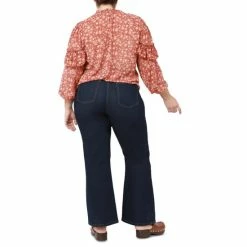 Deals ✔️ Black Tape Trendy Plus Size Ruffle-Trim Peasant Top Dusty Red Floral 🎁 -Black Tape Shop unnamed file 403