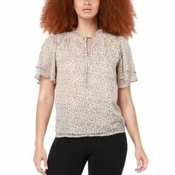 Budget ⌛ Black Tape 👩 Women's Flutter-Sleeve Floral-Print Blouse Antique Florals 😉