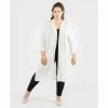 Wholesale 🎉 Black Tape Trendy Plus Size Open-Front Long Cardigan Off White 😉