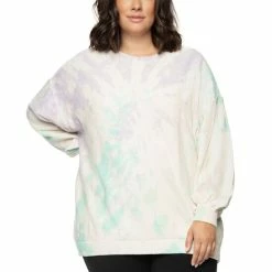 Best deal 💯 Black Tape Trendy Plus Size Cotton Tie-Dyed Sweatshirt Off-white Stone Tie Dye ⭐
