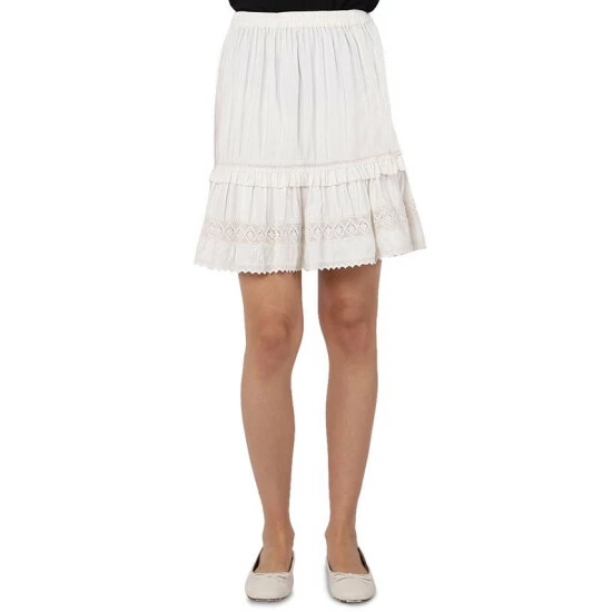 Budget ๐ Black Tape ๐ฉ Women's Lace-Detail ๐ Skirt Cream ๐ 3 Budget ๐ Black Tape ๐ฉ Women's Lace-Detail ๐ Skirt Cream ๐