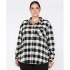 Best Pirce ✔️ Black Tape Trendy Plus Size Plaid 👚 Shirt Limo Checks ⌛ -Black Tape Shop unnamed file 437