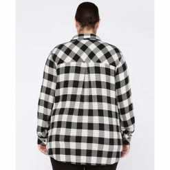 Best Pirce ✔️ Black Tape Trendy Plus Size Plaid 👚 Shirt Limo Checks ⌛ -Black Tape Shop unnamed file 440