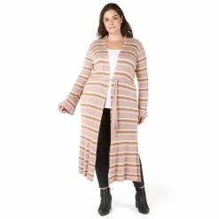 Hot Sale 💯 Black Tape Trendy Plus Size Striped Duster Cardigan Splurge Worthy Stripes 🎁
