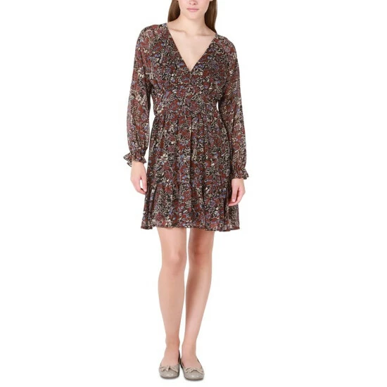 Cheap ๐ Black Tape ๐ฉ Women's Printed V-Neck Long-Sleeve ๐ Dress Red/blue Floral ๐ 3 Cheap ๐ Black Tape ๐ฉ Women's Printed V-Neck Long-Sleeve ๐ Dress Red/blue Floral ๐