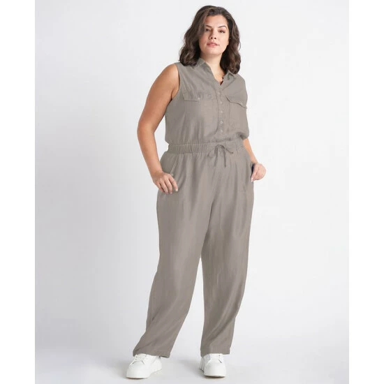 Promo โจ Black Tape Trendy Plus Size Utility Jumpsuit Soft Sage Wash ๐คฉ 3 Promo โจ Black Tape Trendy Plus Size Utility Jumpsuit Soft Sage Wash ๐คฉ