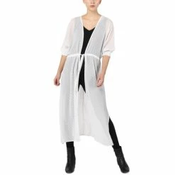 Brand new ๐ฏ Black Tape ๐ฉ Women's Swiss Dot Kimono White ๐