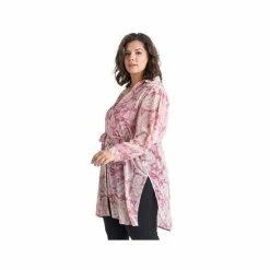 Promo 💯 Black Tape Trendy Plus Size Blossom Pink Printed Top 🛒 -Black Tape Shop unnamed file 516