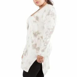 Best Pirce ✨ Black Tape Plus Size Ribbed Open Cardigan Off-white Stone Tie Dye 👏 -Black Tape Shop unnamed file 526