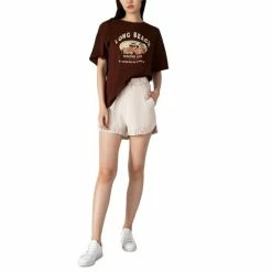 Cheap 🔔 Black Tape 👩 Women's Ruffled Pull-On Shorts Sand Dollar 🛒