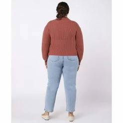 Best Pirce 🌟 Black Tape Trendy Plus Size Mock Neck Sweater Runway Pink 🤩 -Black Tape Shop unnamed file 544