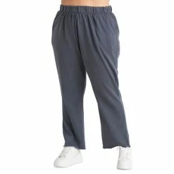 New ⌛ Black Tape Trendy Plus Size Straight-Leg Lounge Pants Charcoal ✨