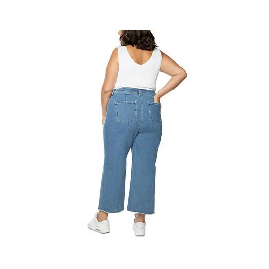 Hot Sale ๐ฅฐ Black Tape Trendy Plus Size High-Rise Culotte ๐ Jeans Off-white Wash ๐ 4 Hot Sale ๐ฅฐ Black Tape Trendy Plus Size High-Rise Culotte ๐ Jeans Off-white Wash ๐ - Image 2