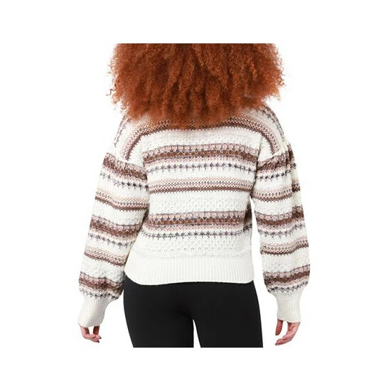 Top 10 ๐ Black Tape Petite Cropped Balloon-Sleeve Sweater Square Dance Stripes ๐คฉ 4 Top 10 ๐ Black Tape Petite Cropped Balloon-Sleeve Sweater Square Dance Stripes ๐คฉ - Image 2