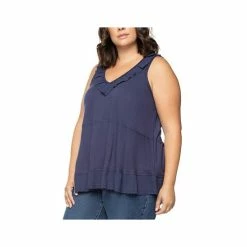 Cheap 😉 Black Tape Trendy Plus Size Ruffled Babydoll Tank Top Cream 👏 -Black Tape Shop unnamed file 603