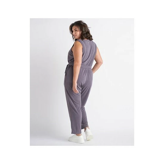 Promo ๐ Black Tape Trendy Plus Size Belted Sleeveless Jumpsuit Slate Grey โ๏ธ 4 Promo ๐ Black Tape Trendy Plus Size Belted Sleeveless Jumpsuit Slate Grey โ๏ธ - Image 2