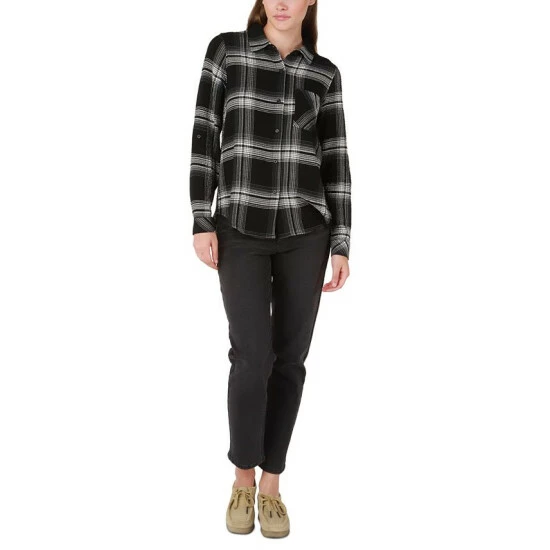 New ๐ Black Tape ๐ฉ Women's Button-Front Plaid ๐ Shirt Rosy Plaid โ๏ธ 3 New ๐ Black Tape ๐ฉ Women's Button-Front Plaid ๐ Shirt Rosy Plaid โ๏ธ