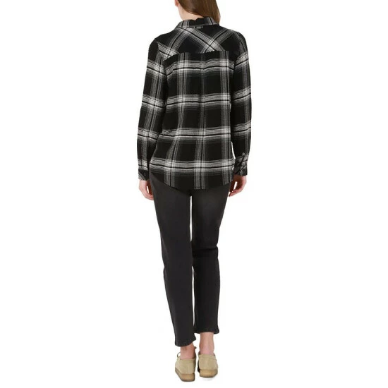 New ๐ Black Tape ๐ฉ Women's Button-Front Plaid ๐ Shirt Rosy Plaid โ๏ธ 4 New ๐ Black Tape ๐ฉ Women's Button-Front Plaid ๐ Shirt Rosy Plaid โ๏ธ - Image 2