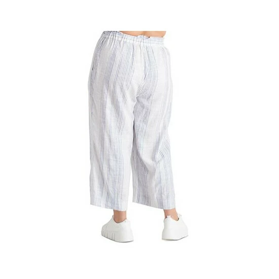 Best deal โ Black Tape Trendy Plus Size Striped Wide-Leg Pants White/sky Stripe ๐ 4 Best deal โ Black Tape Trendy Plus Size Striped Wide-Leg Pants White/sky Stripe ๐ - Image 2