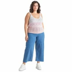 Budget 🤩 Black Tape Trendy Plus Size Ombre Knit Camisole 🌟