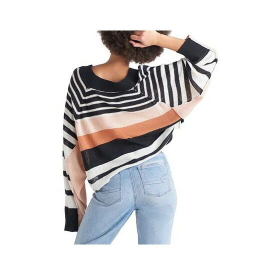 Cheapest 💯 Black Tape 👩 Women's Boat-Neck Colorblocked Sweater Spice Rack Stripe ❤️ 4 Cheapest 💯 Black Tape 👩 Women's Boat-Neck Colorblocked Sweater Spice Rack Stripe ❤️ - Image 2