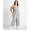 Cheap 🥰 Black Tape Trendy Plus Size Smocked Ruffled-Strap Jumpsuit Soft Sage Blossom ❤️