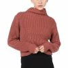 Best reviews of ⌛ Black Tape 👩 Women's Mock Neck Ribbed Sweater Runway Pink ✨ -Black Tape Shop unnamed file 687