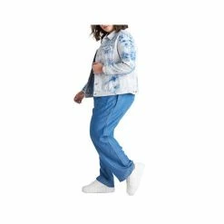 Flash Sale 🔔 Black Tape Trendy Plus Size Bleached Denim Jacket Blue Tie Dye Wash 🤩 -Black Tape Shop unnamed file 692