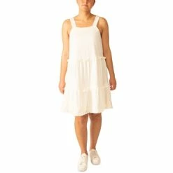 Outlet 😀 Black Tape Petite Tiered Ruffled 👗 Dress Light Birch 🎁