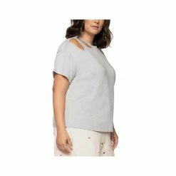Wholesale 🌟 Black Tape Trendy Plus Size Cutout T-Shirt Heathered Pale Grey 😉 -Black Tape Shop unnamed file 712