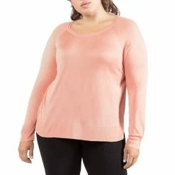 Best reviews of ⭐ Black Tape Trendy Plus Size Lightweight Sweater Soft Peachy Cream 🔥