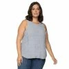 Discount 🔥 Black Tape Trendy Plus Size Side-Panel Knit Tank Top Light Heather Blue ⌛