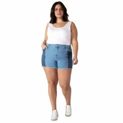 Wholesale 💯 Black Tape Trendy Plus Size Two-Tone High-Rise Denim Shorts Blue Med Wash 💯 12 Wholesale 💯 Black Tape Trendy Plus Size Two-Tone High-Rise Denim Shorts Blue Med Wash 💯 -Black Tape Shop unnamed file 769