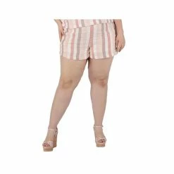 Cheapest 🥰 Black Tape Plus Size Striped High-Rise Shorts Pink Stripe 🥰 -Black Tape Shop unnamed file 772