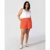Promo ⭐ Black Tape Trendy Plus Size Pull-On Cotton Shorts Coral Rose 😀 -Black Tape Shop unnamed file 779