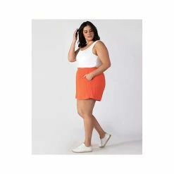 Promo ⭐ Black Tape Trendy Plus Size Pull-On Cotton Shorts Coral Rose 😀 8 Promo ⭐ Black Tape Trendy Plus Size Pull-On Cotton Shorts Coral Rose 😀 -Black Tape Shop unnamed file 781