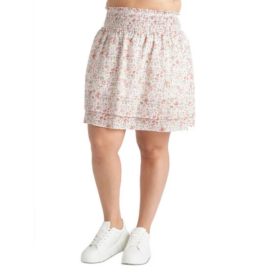Brand new ๐ฅฐ Black Tape Trendy Plus Size Printed Layered Mini ๐ Skirt Sweet Blooms โญ 3 Brand new ๐ฅฐ Black Tape Trendy Plus Size Printed Layered Mini ๐ Skirt Sweet Blooms โญ